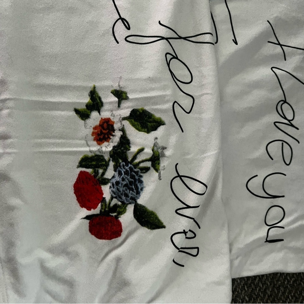 Floral Embroidered White Shirt